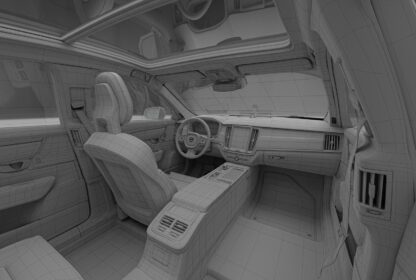 volvo s90 car 3d model interior