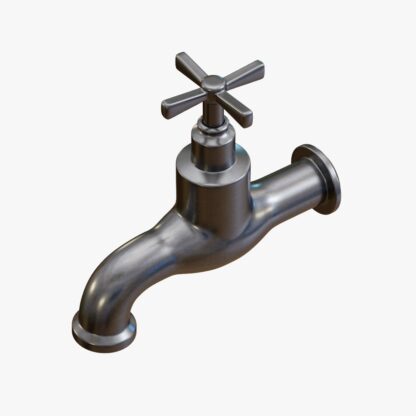 old style faucet tap 3d model screenshot