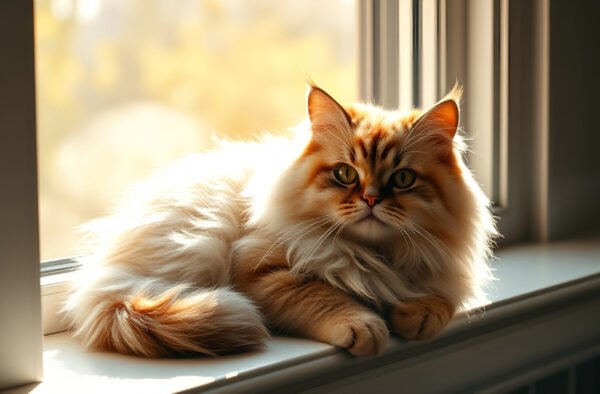Fluffy persian cute cat