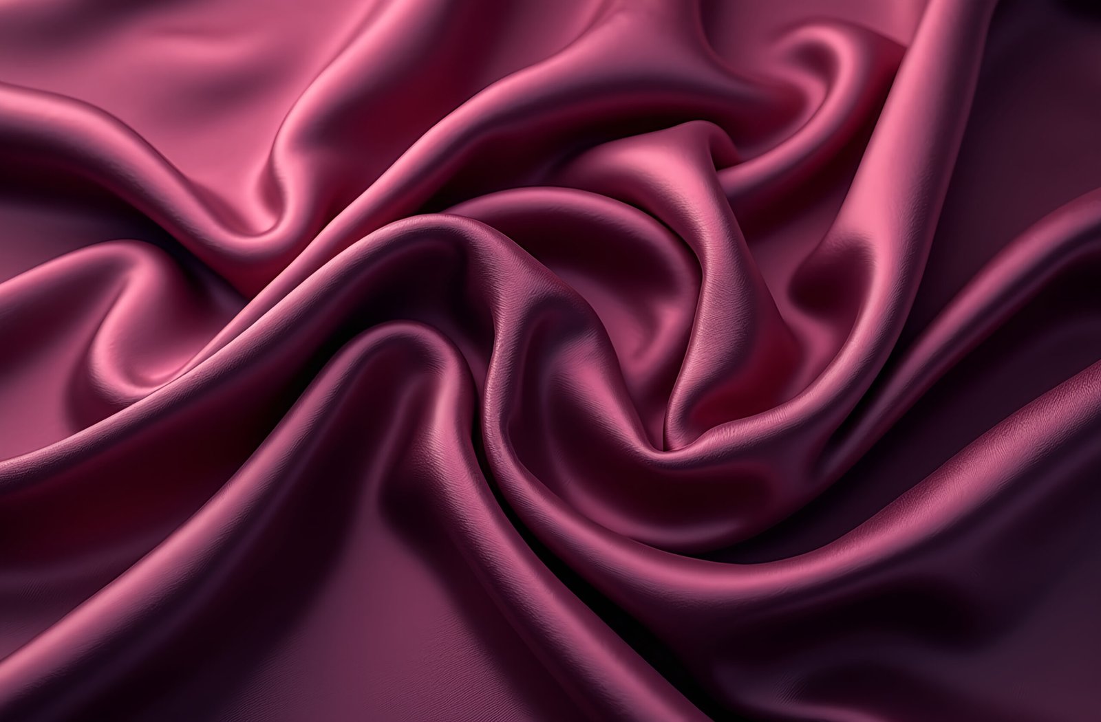 Close-up of smooth real silk fabric with draped folds and lustrous sheen—ideal for fashion texture, textile design, or luxury visuals