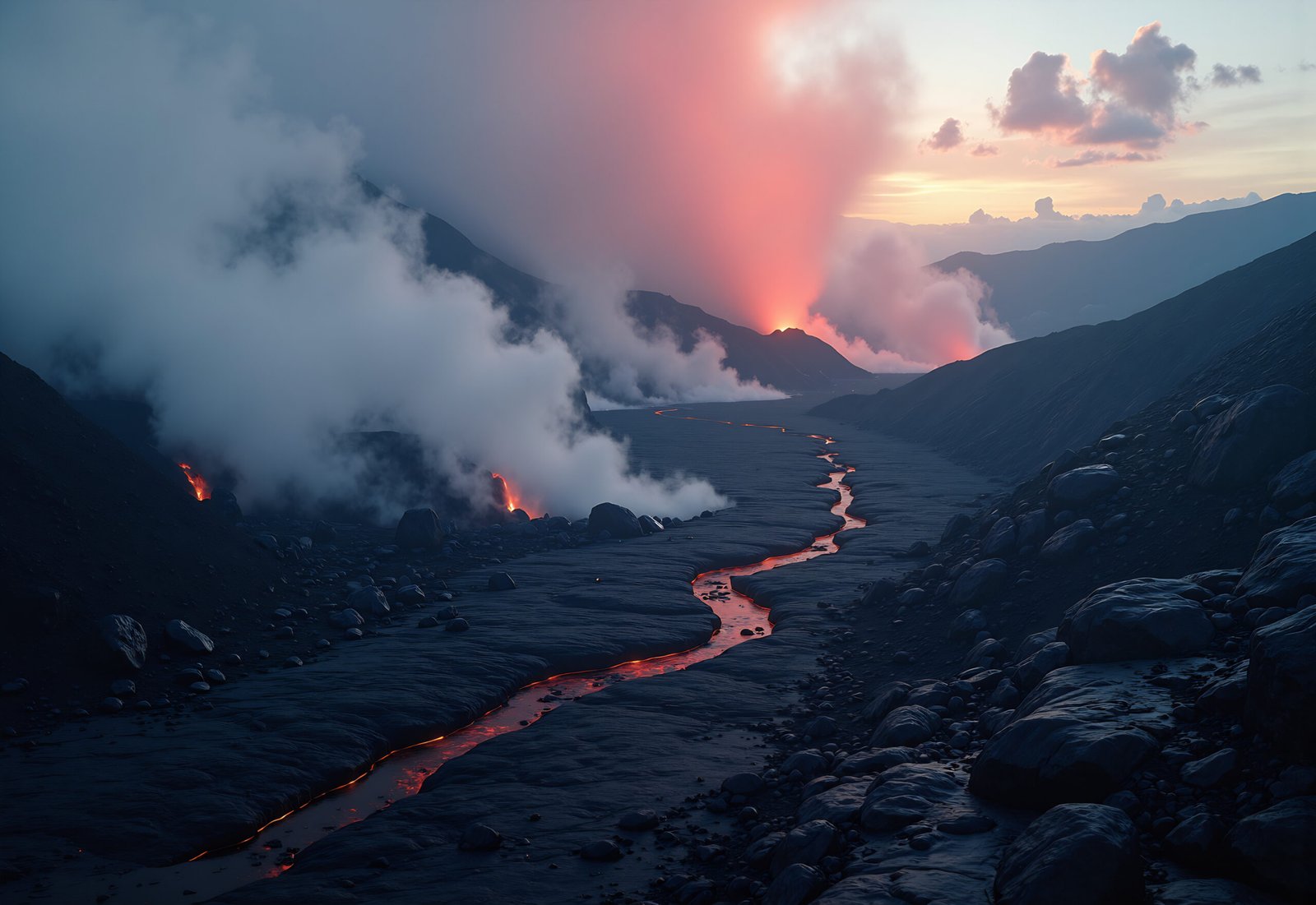 Close-up of volcanic rock with glowing lava fissures—great for geological visuals, Earth science content, or dramatic natural imagery