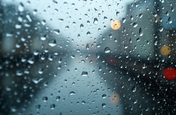 Glass with water droplets