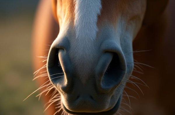 Close-up of a horse’s nose and mouth