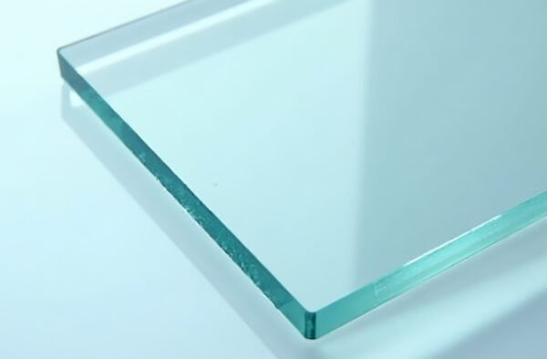 Crystal clear glass sheet with sharp edges