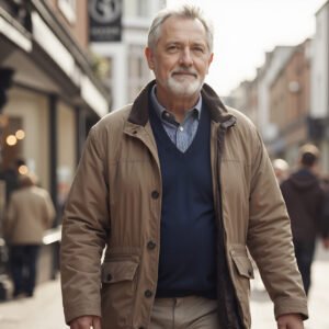 Old man walking down the street
