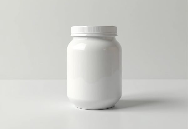 blank jar mockup with minimalist background