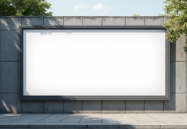 Large blank billboard with copy space