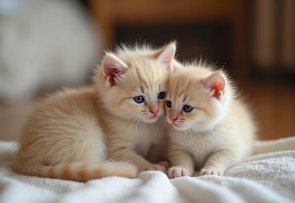 Download royalty free image of two cute fluffy little kittens, cat, pet