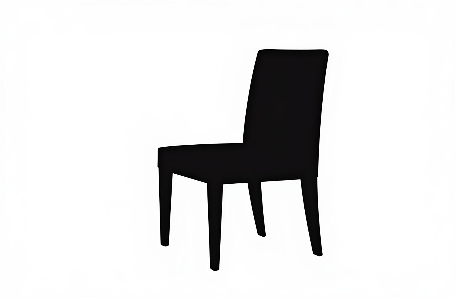 Silhouette of a modern chair isolated on white background