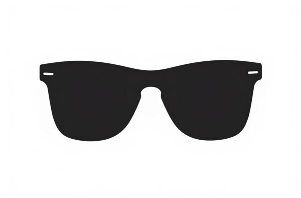 Silhouette vector of a pair of sunglasses isolated on white background