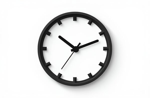 vector of a wall clock with round frame