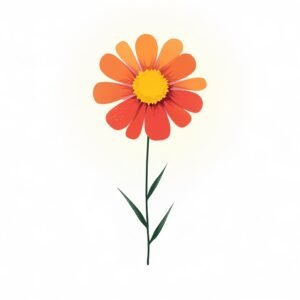 Minimalist line-art illustration of blanket flower (Gaillardia) – ideal for botanical, print and design visuals