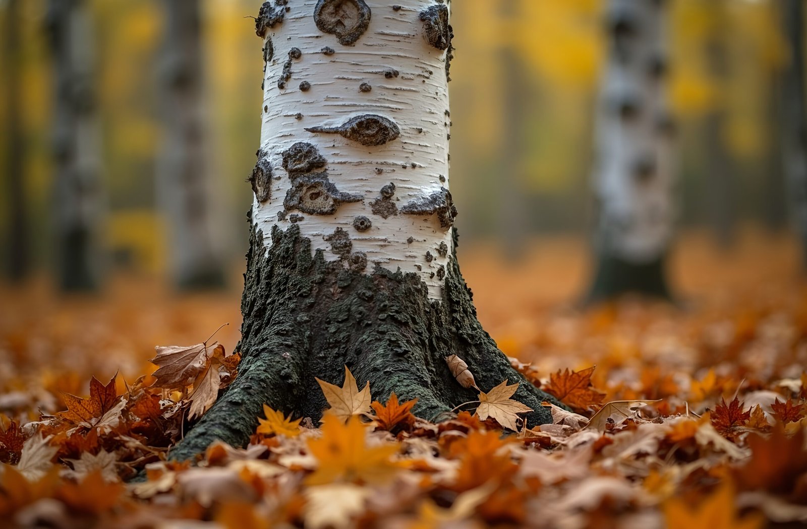 Close-up of an aspen tree trunk with detailed bark texture—ideal for nature, forestry and texture visuals