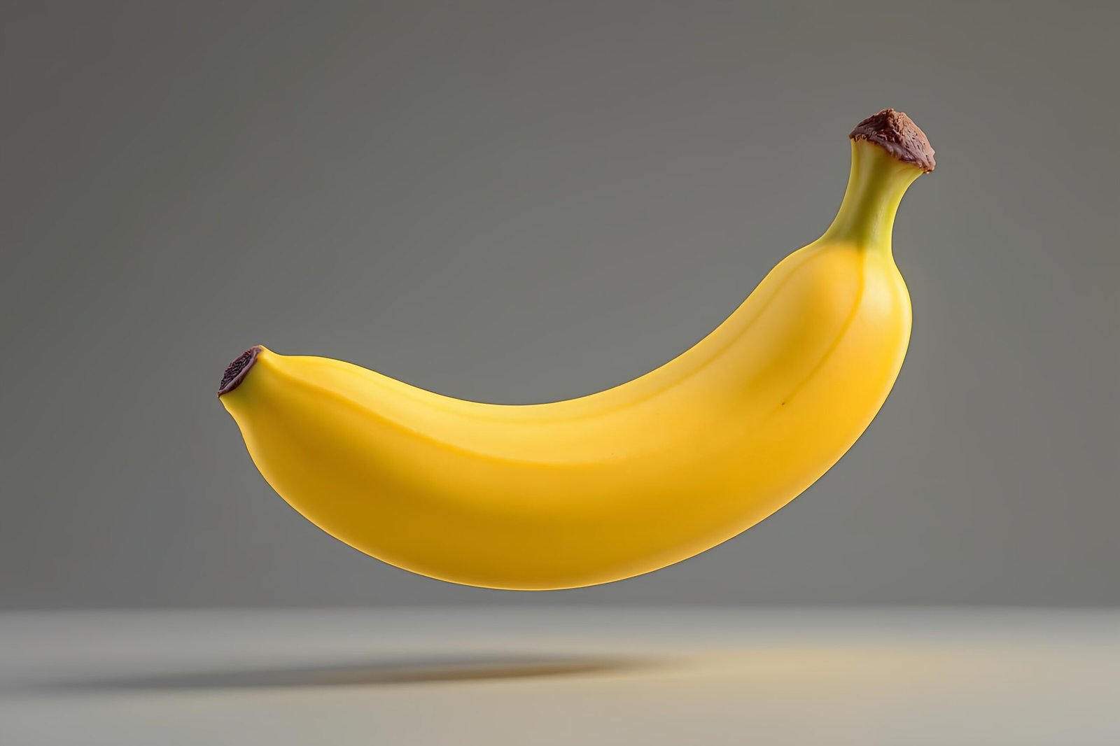 3D stylized banana floating in mid-air—ideal for food branding, creative design and surreal visuals