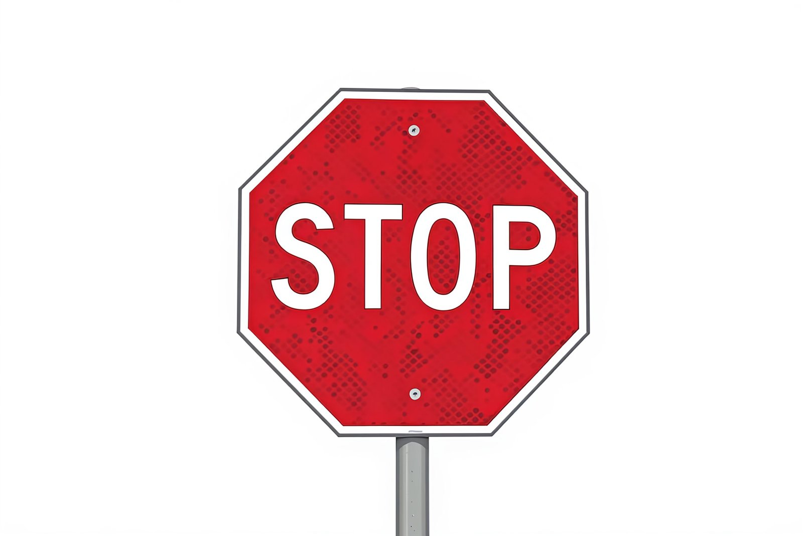 Flat vector illustration of Stop road sign in a clean minimal style, isolated on white