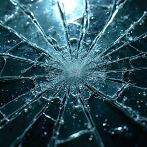 Photorealistic broken glass panel texture with finely detailed cracks—ideal for graphic, UI, and dramatic visual design