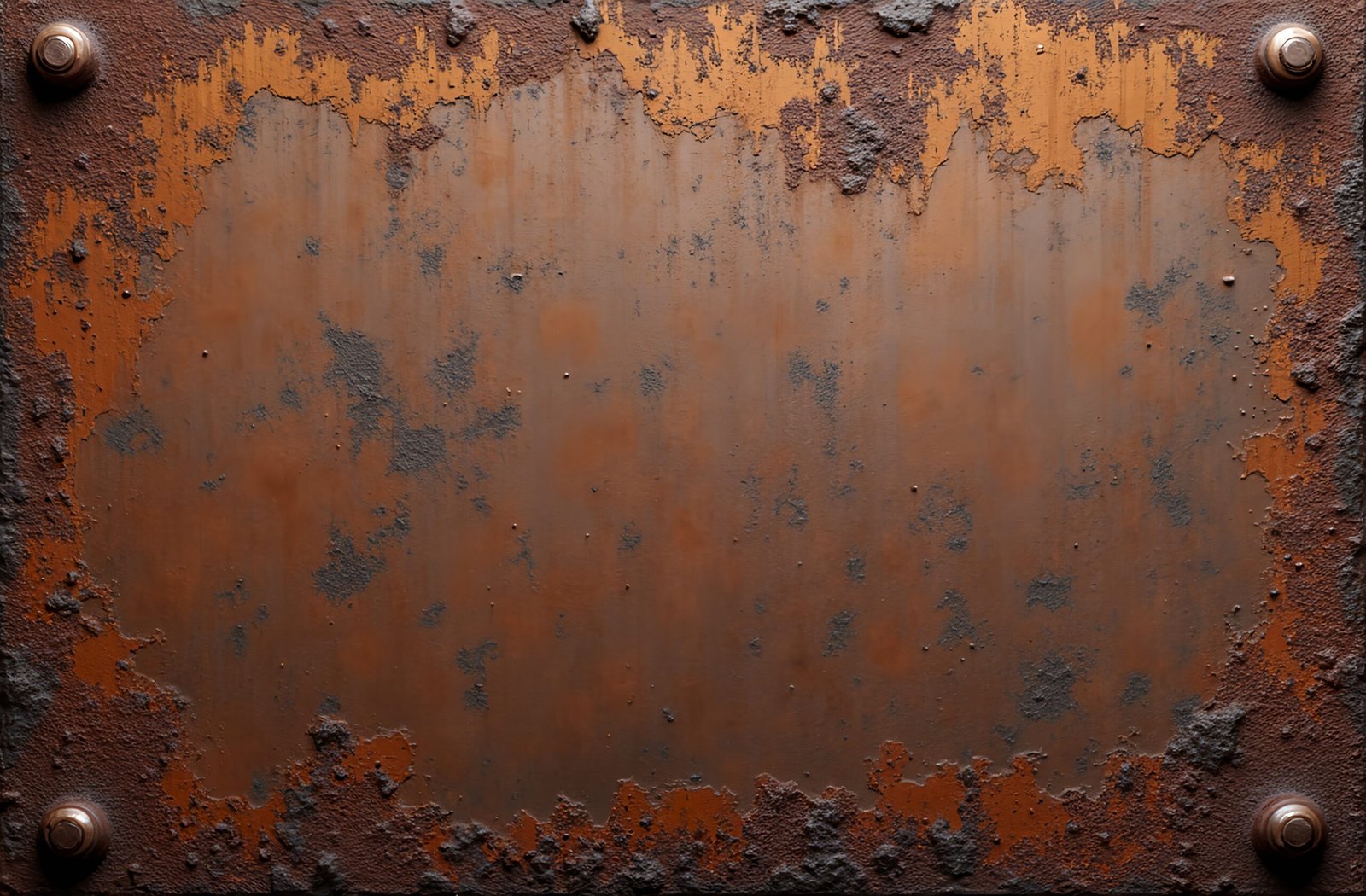 Rusted iron plate background with bolts and rivets – free image for industrial, texture or metal-theme visuals.