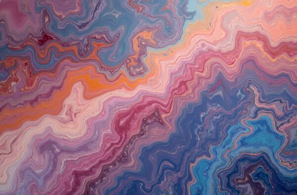 Rainbow marble texture with vivid multicolor veins—ideal for interior design, creative art, and vibrant branding backgrounds