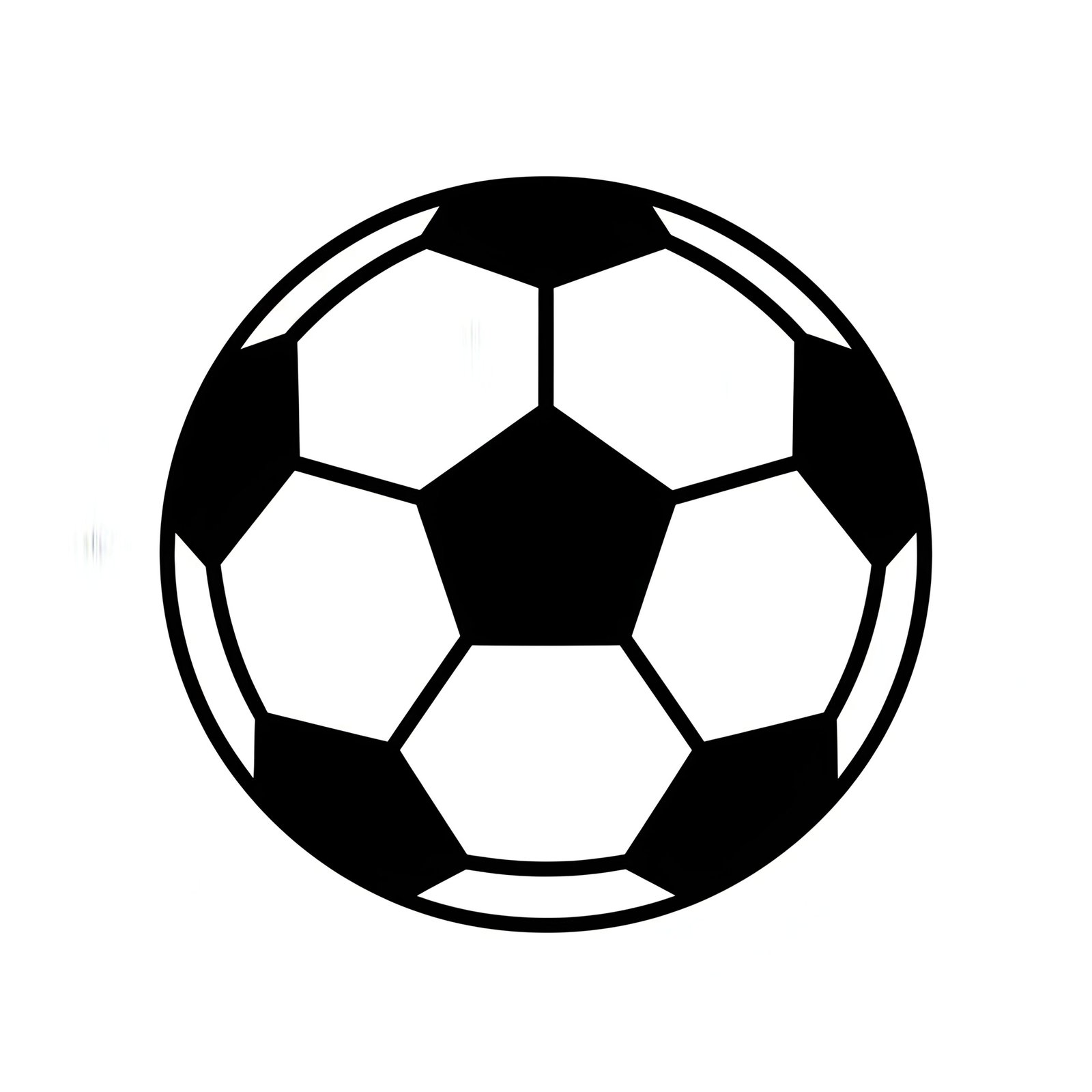 Flat vector soccer ball icon in simple minimalist style representing football and soccer sport