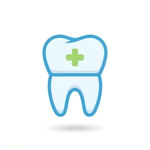 Discover the charm of our flat vector tooth icon—perfectly minimalist for promoting dental health! Its sleek design stands out beautifully against a clean white backdrop, making it a must-have for any dental project.