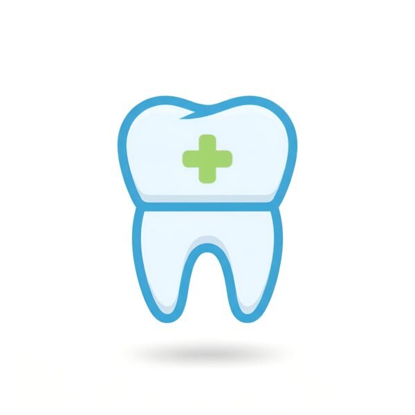 Discover the charm of our flat vector tooth icon—perfectly minimalist for promoting dental health! Its sleek design stands out beautifully against a clean white backdrop, making it a must-have for any dental project.