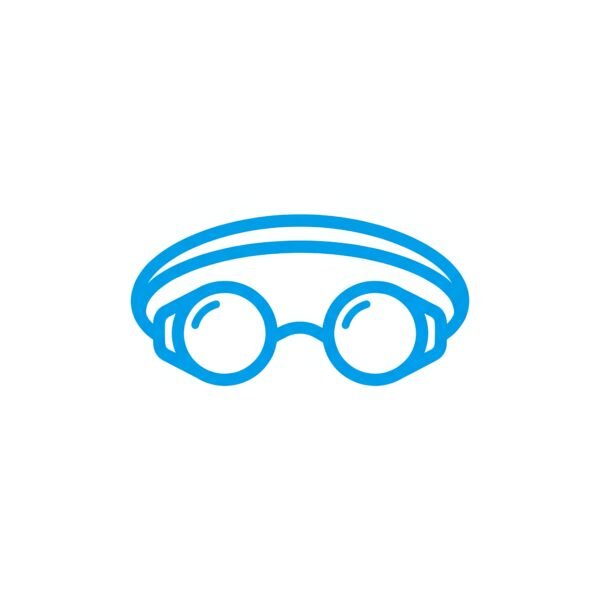 Flat Vector Swimming Goggles Icon – Minimal Design Graphic