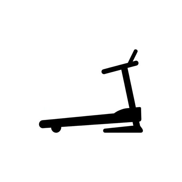 Flat vector treadmill icon isolated on white background