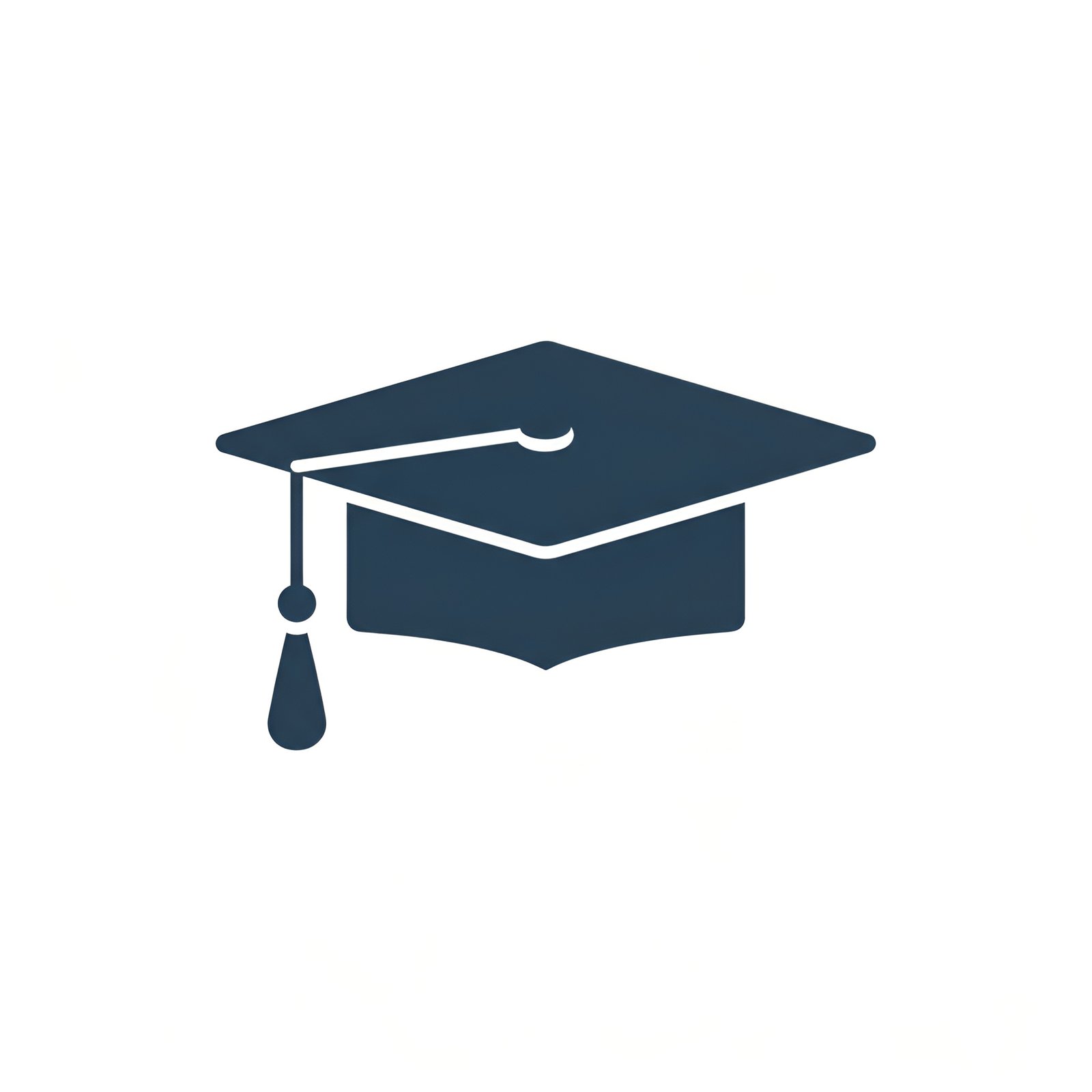 Discover the sleek and modern vector style graduation cap icon, perfect for enhancing your education and learning materials, university and school topics with its minimalist charm! This isolated design on a clean white background will elevate any project.