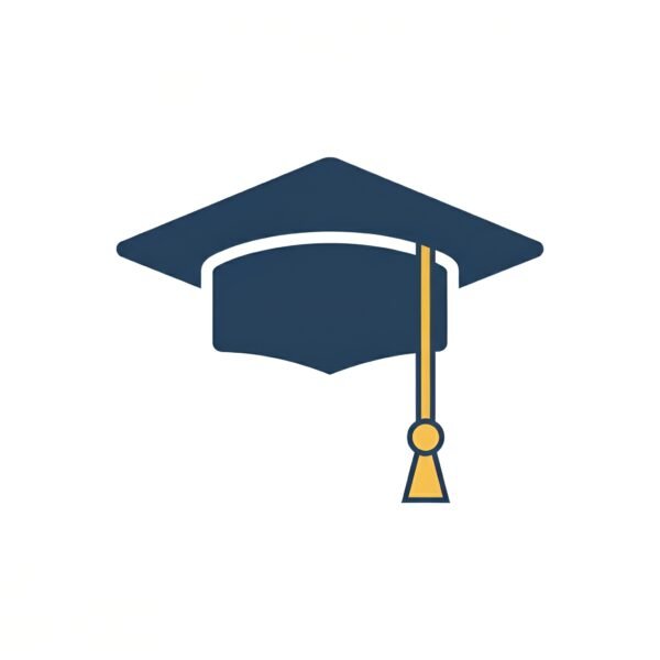 Celebrate your achievements with our stunning vector style graduation cap icon, featuring a sleek, minimalist design that brings a touch of elegance to any educational project! Perfect for showcasing your love for learning, school and university in style.