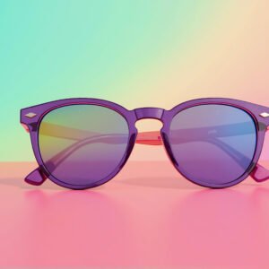Sunglasses on a pastel gradient background—free image for fashion, accessories or summer lifestyle visuals.
