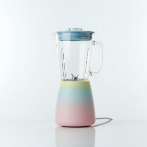 Blender with clear jar and pastel colored base crisp studio lighting no stickers or text unbranded design