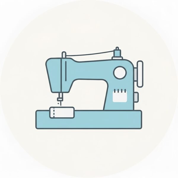 Flat vector icon of sewing machine clean vector illustration