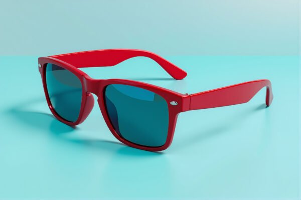 Sunglasses with a red frame – free image for fashion, accessories or style visuals.