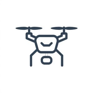 Flat vector icon of a delivery drone—free graphic for transport, logistics or mobility visuals.
