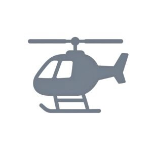 Flat vector icon of a helicopter — simple modern transport illustration