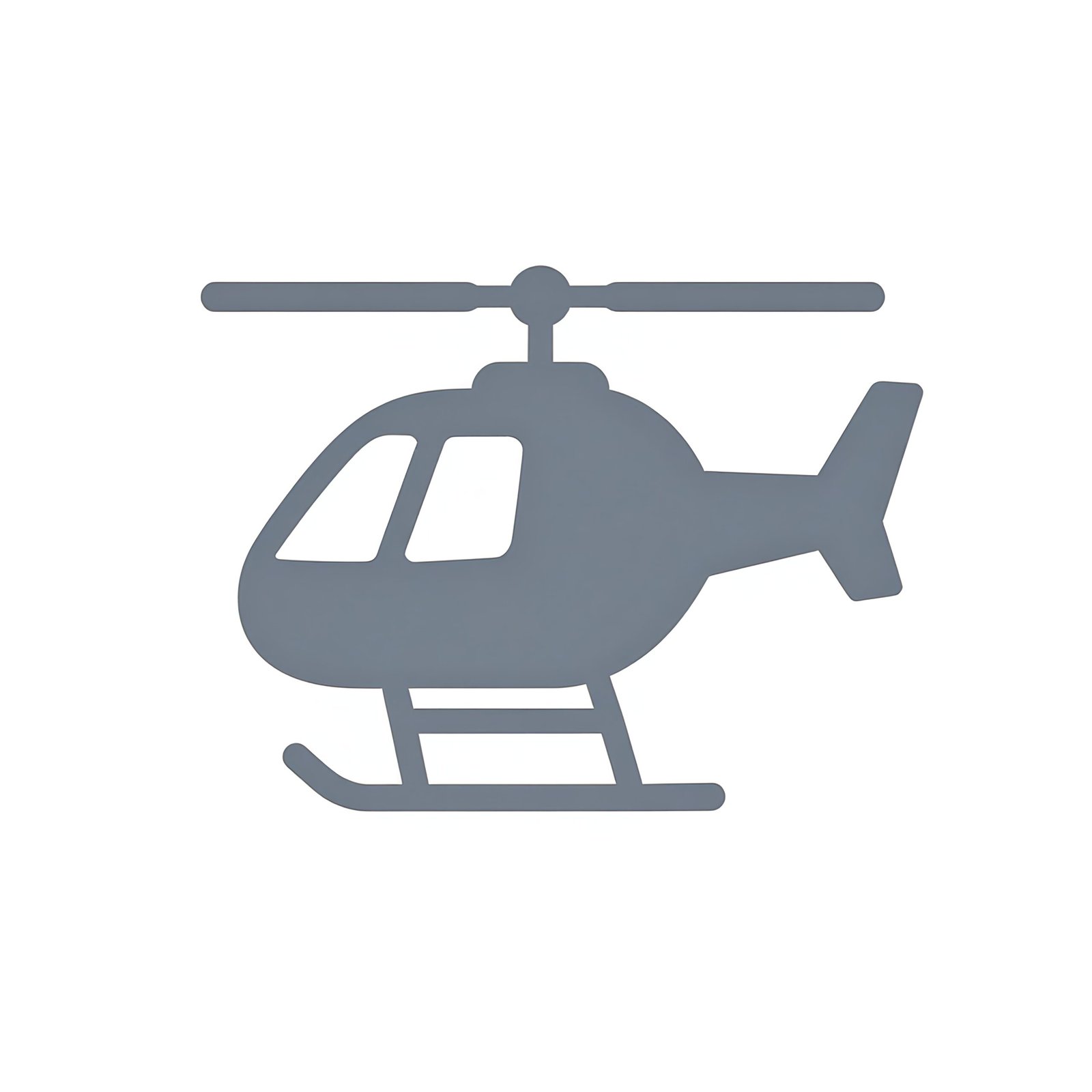 Flat vector icon of a helicopter — simple modern transport illustration