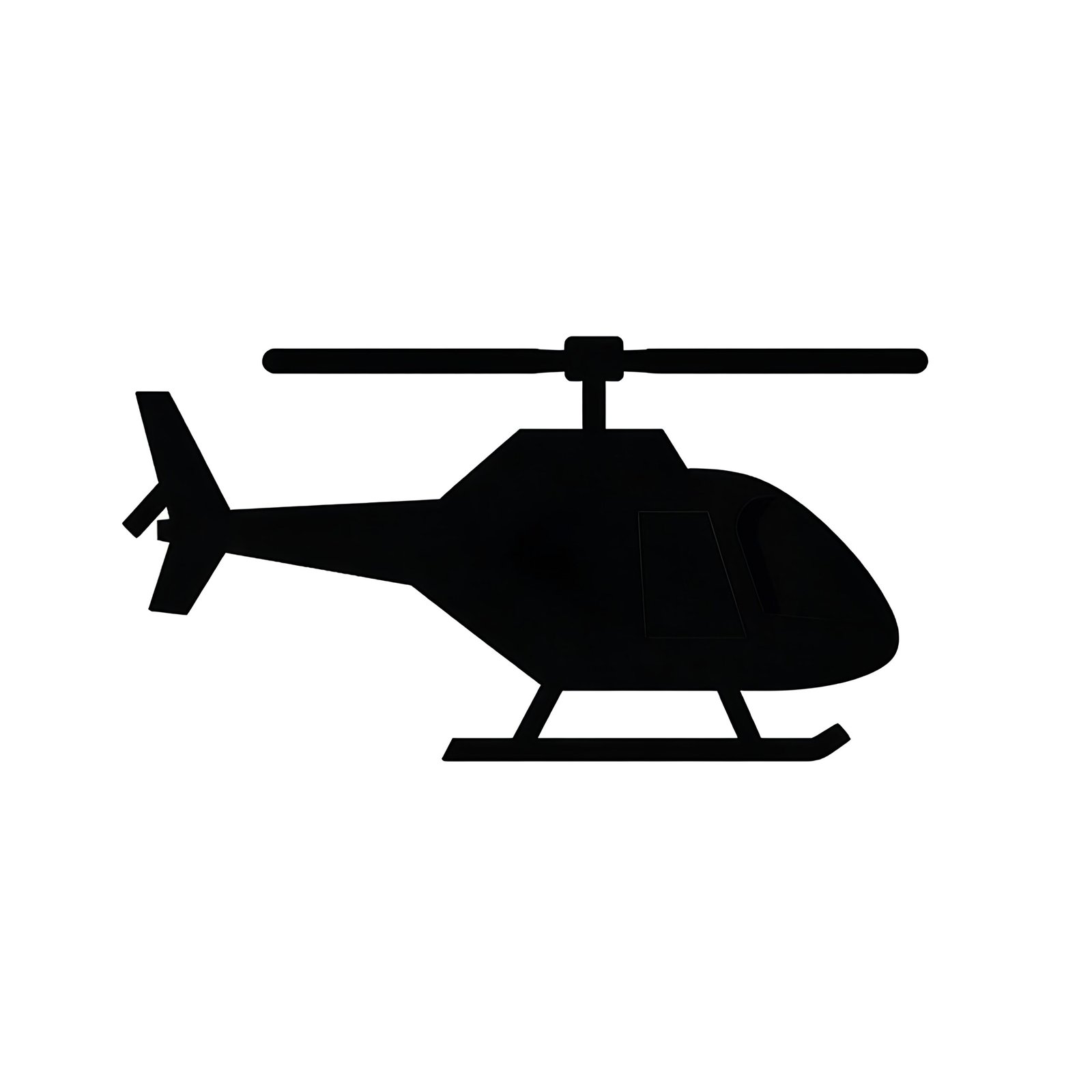 Flat vector icon of a helicopter on white background—free graphic for transport, aviation or icon-style visuals.