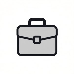 Flat vector icon of a briefcase isolated on white background