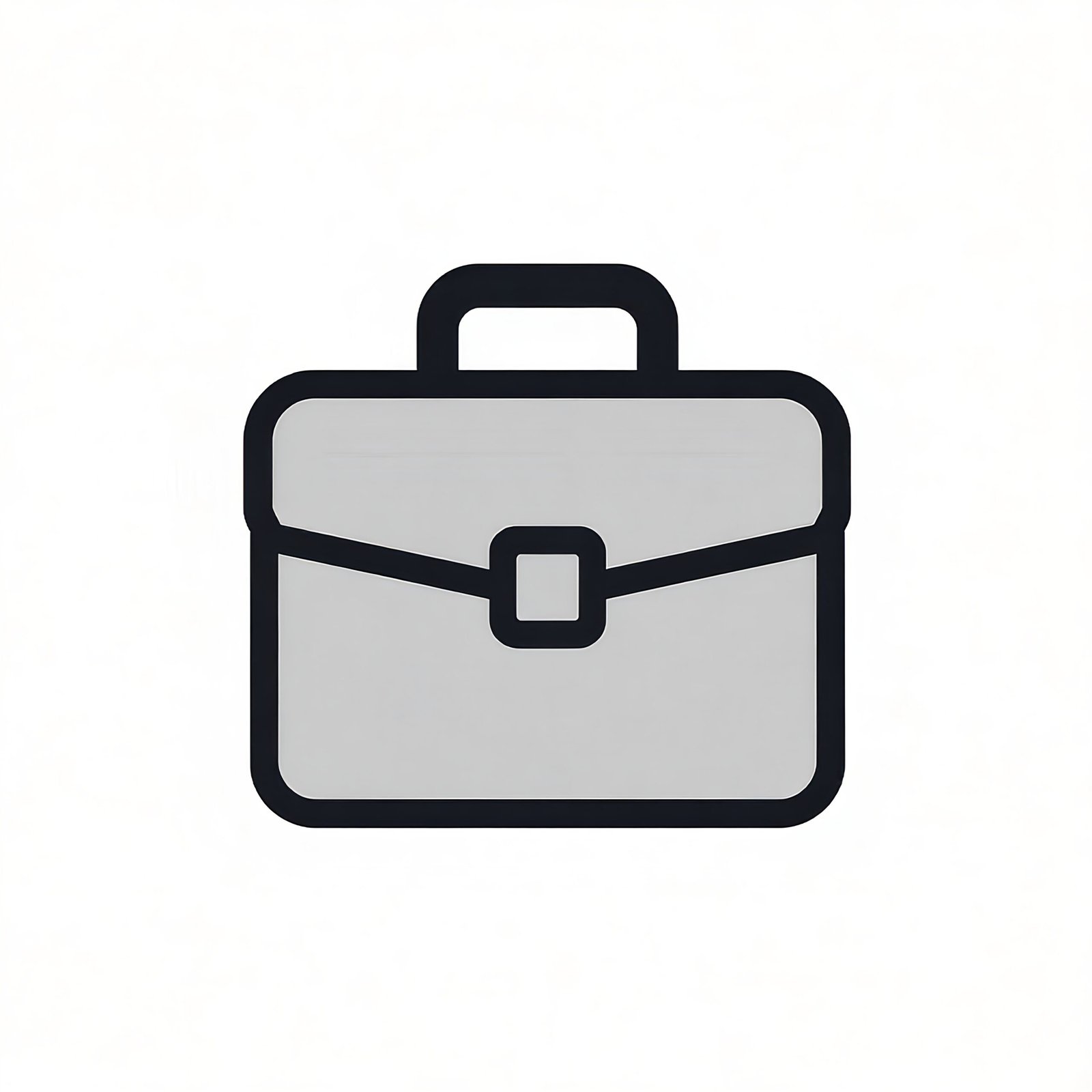 Flat vector icon of a briefcase isolated on white background