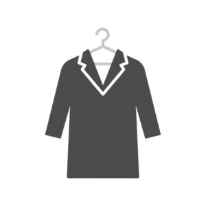 Flat vector icon of coat on hanger minimalist design