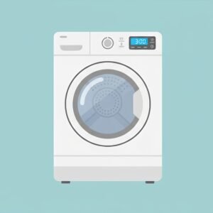 flat vector icon of a dryer with digital control panel clean style