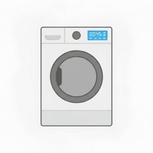 flat vector icon of a dryer with digital control panel clean style isolated on white