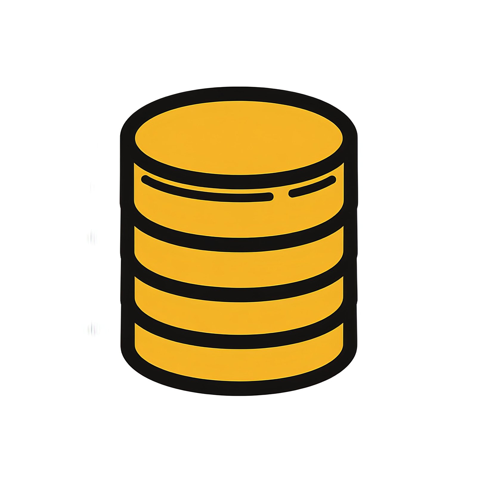 Flat vector icon of stacked coins — finance and savings symbol