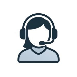 flat vector icon of a headset with microphone for customer support