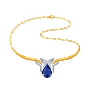 flat vector icon of a necklace with pendant elegant design