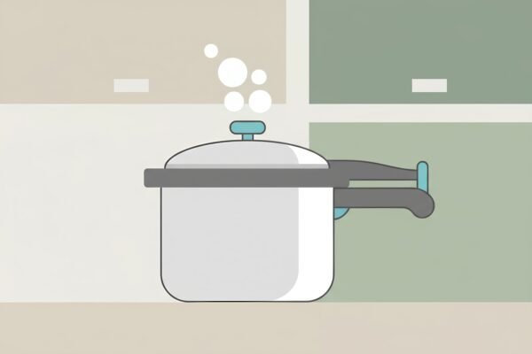 flat vector icon of a pressure cooker minimalist kitchen theme 2