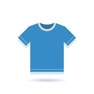 Flat vector icon of t-shirt with simple shadows