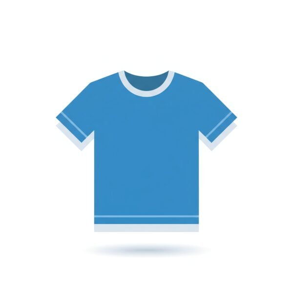 Flat vector icon of t-shirt with simple shadows