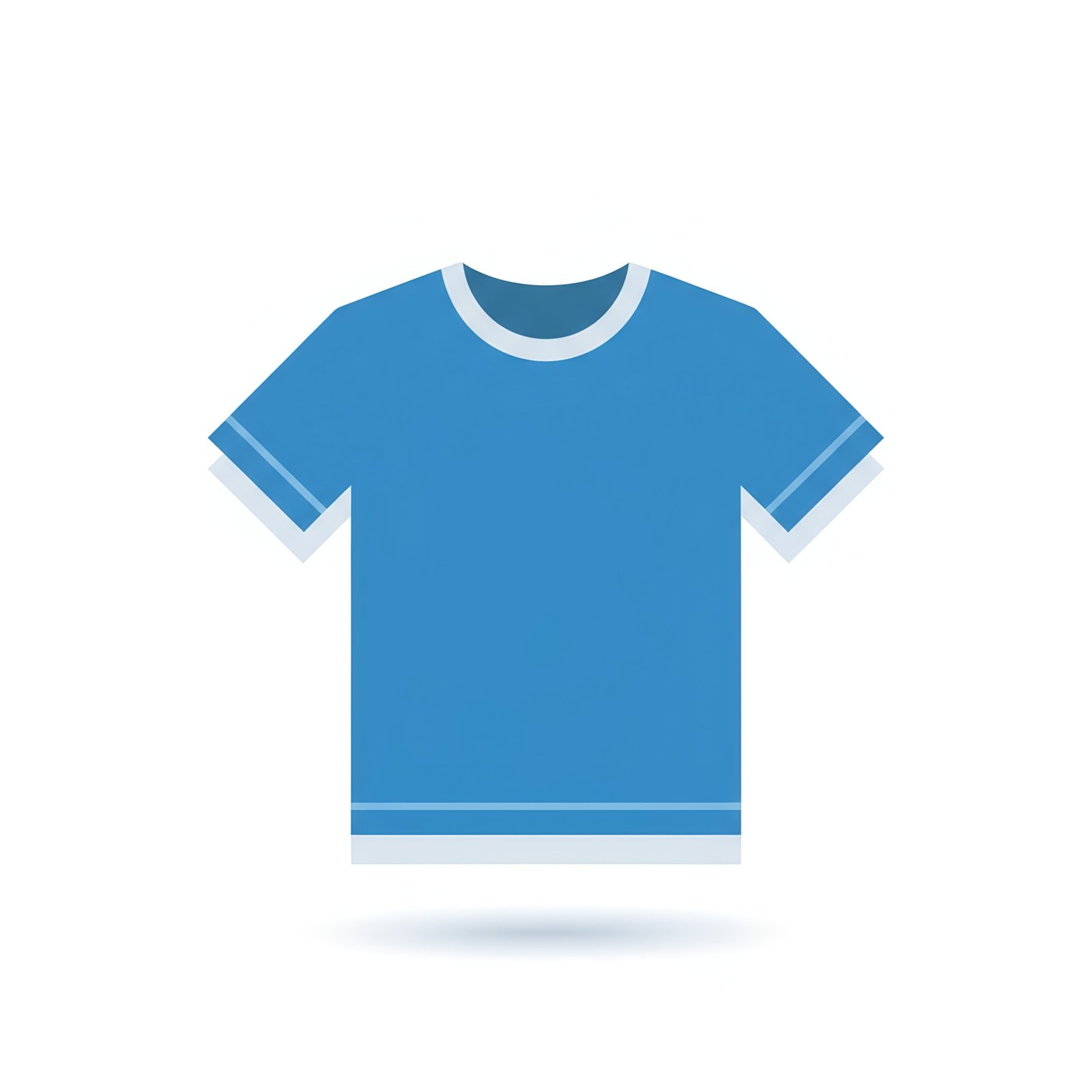 Flat vector icon of t-shirt with simple shadows