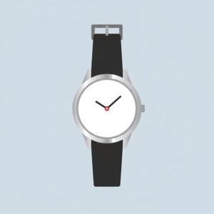 flat vector icon of a wristwatch simple round face
